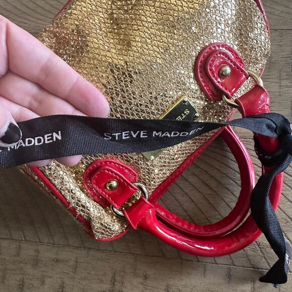Gold and Red Sequin Mini Purse Steve Madden Vintage - Picture 5 of 7